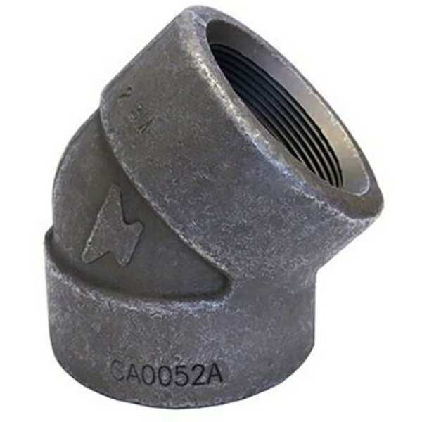 Anvil 1/2" Female NPT x Female NPT Black Forged Steel 45 Degree Elbow Class 3000 0361110604