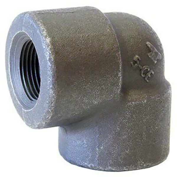 Anvil 1-1/2" Female NPT x Female NPT Black Forged Steel 90 Degree Elbow Class 3000 0361101603