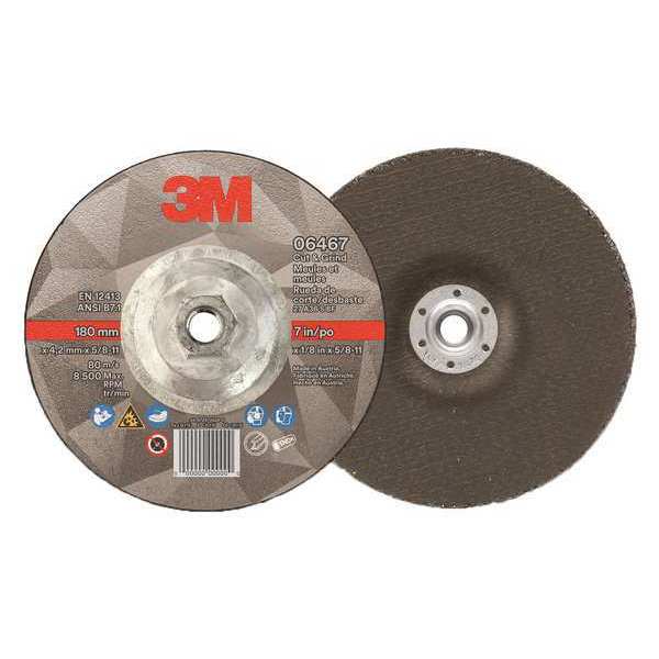 3M CutOff&GrindWhl, 5/8"-11CN, ThreadHle, PK10 06467