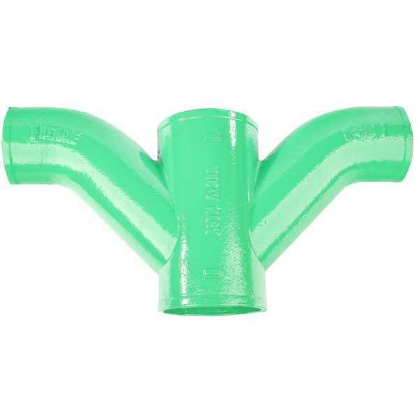 Zoro Select Socket x Socket x Socket x Socket Cast Iron Double Combination Wye and 1/8 Bend ZFB221806