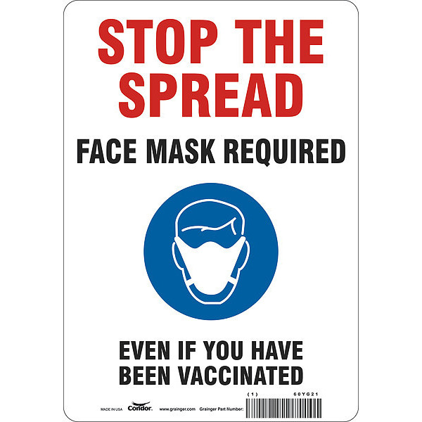 Condor Facemask Reminder Safety Sign 60YG21