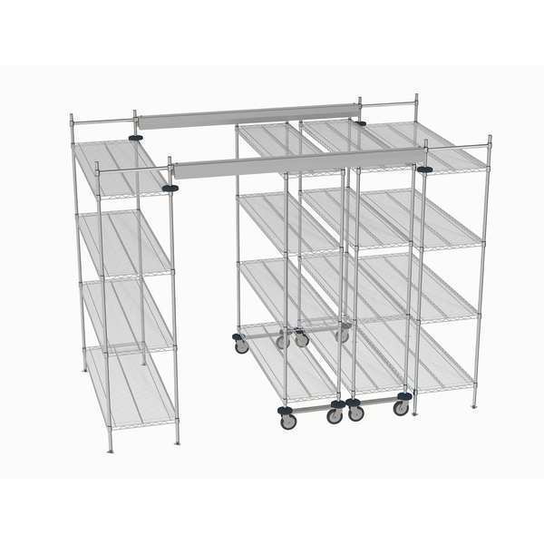 Metro Overhead Track Shelving Complete Kit TT10-E2160M1860C