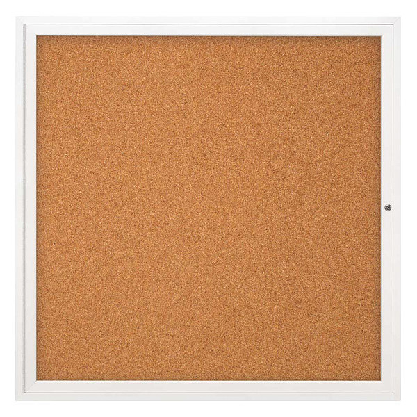 United Visual Products Corkboard, 48"x48", Cork/White UV40448-WHITE-CORK