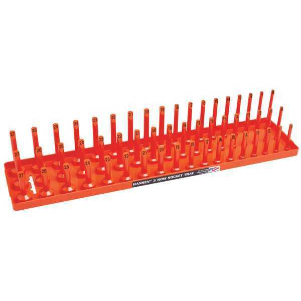 Hansen Socket Tray, Orange, Plastic 12063