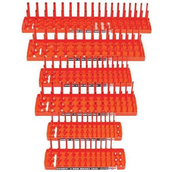 Hansen Socket Tray Set, Orange, Plastic 92015