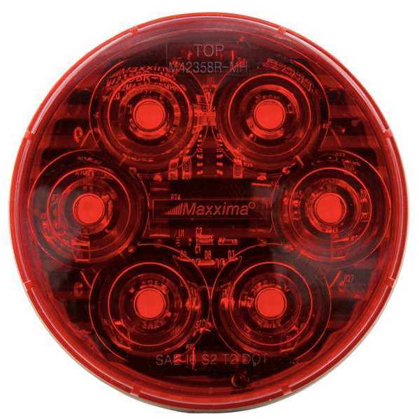 Maxxima LED Red 4" Round Stop/Tail/Turn M42358RDF-MH