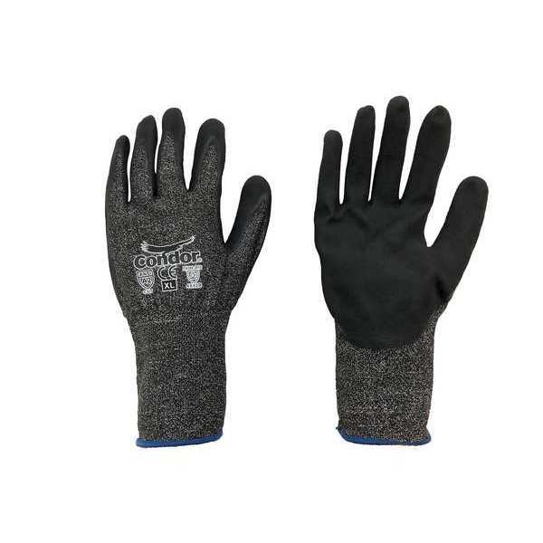 Condor Cut-Resistant Gloves, Nitrile, L/9, PR 61CV46