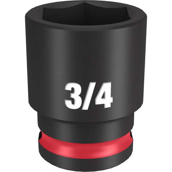 Milwaukee Tool 3/8" Drive Standard Impact Socket 3/4 in Size, Standard Socket, Black Phosphate 49-66-6110