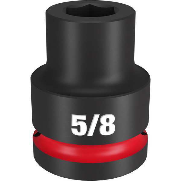 Milwaukee Tool 3/4" Drive Standard Impact Socket 5/8 in Size, Standard Socket, Black Phosphate 49-66-6301