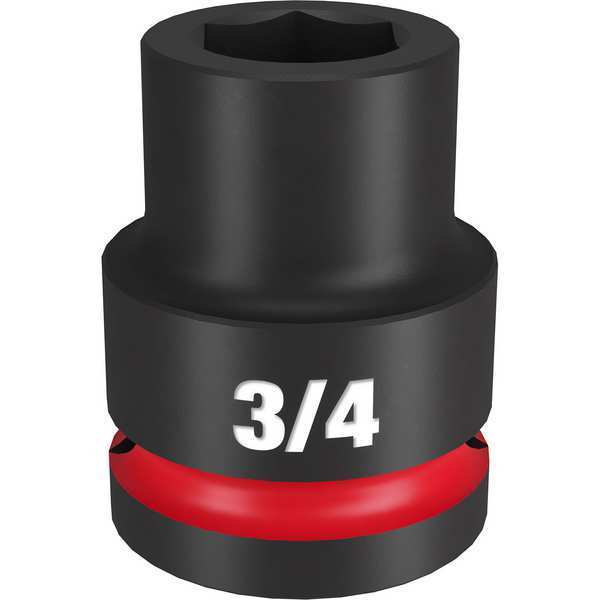 Milwaukee Tool 3/4" Drive Standard Impact Socket 3/4 in Size, Standard Socket, Black Phosphate 49-66-6303