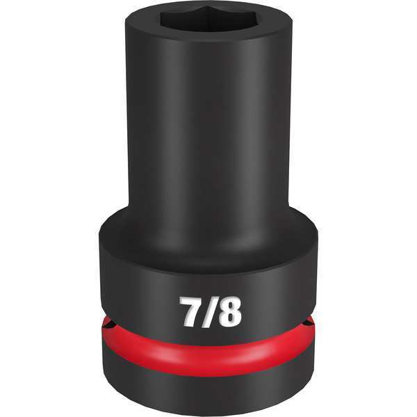 Milwaukee Tool 1" Drive Deep Impact Socket 7/8 in Size, Deep Socket, Black Phosphate 49-66-6502