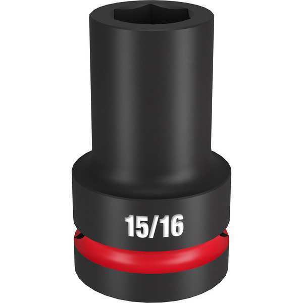 Milwaukee Tool 1 in Drive Deep Impact Socket 15/16 in Size, Deep Socket, Black Phosphate 49-66-6503