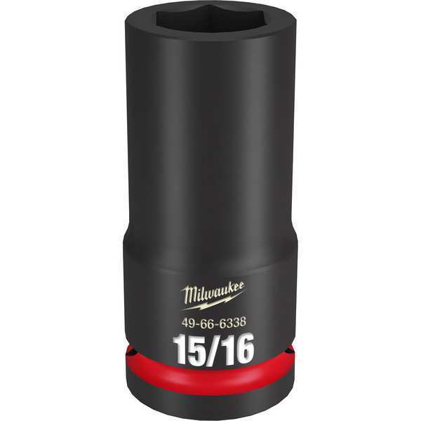 Milwaukee Tool 15/16 in. SHOCKWAVE Impact Duty 3/4 in. Drive Deep Well 6  Point Impact Socket 49-66-6338