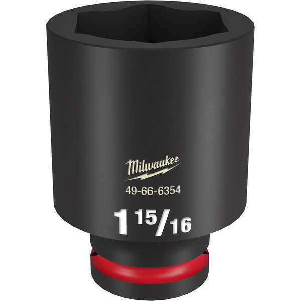 Milwaukee Tool 3/4" Drive Deep Impact Socket 1 15/16 in Size, Deep Socket, Black Phosphate 49-66-6354