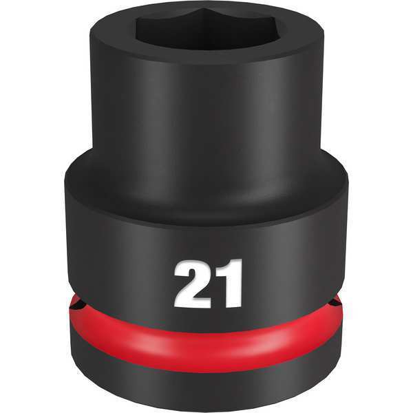 Milwaukee Tool 3/4" Drive Standard Impact Socket 21 mm Size, Standard Socket, Black Phosphate 49-66-6359