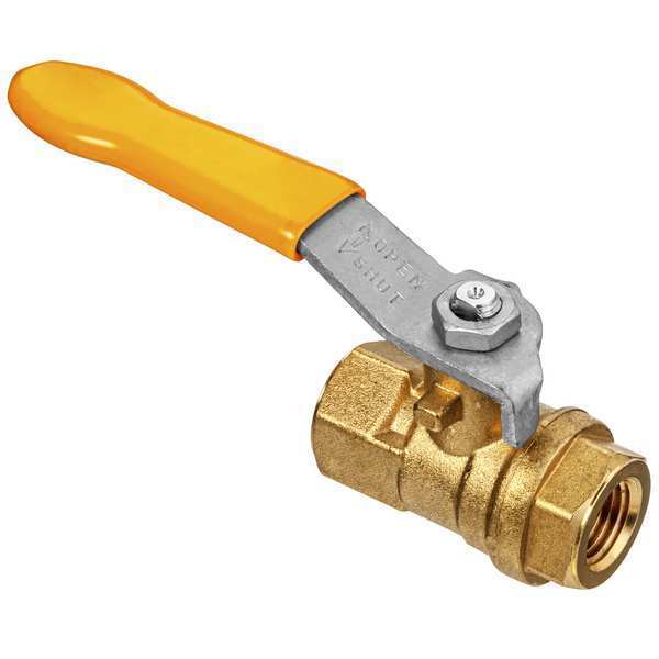 Usa Industrials Manual 2-Way Ball Valve, BSPT, Brass ZUSA-VLV-201