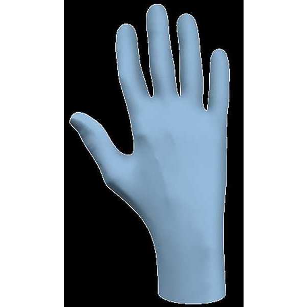 Showa Nitrile Disposable Gloves, 4 mil Palm, Nitrile, Powder-Free, M ( 8 ), 100 PK, Blue M7005PFM