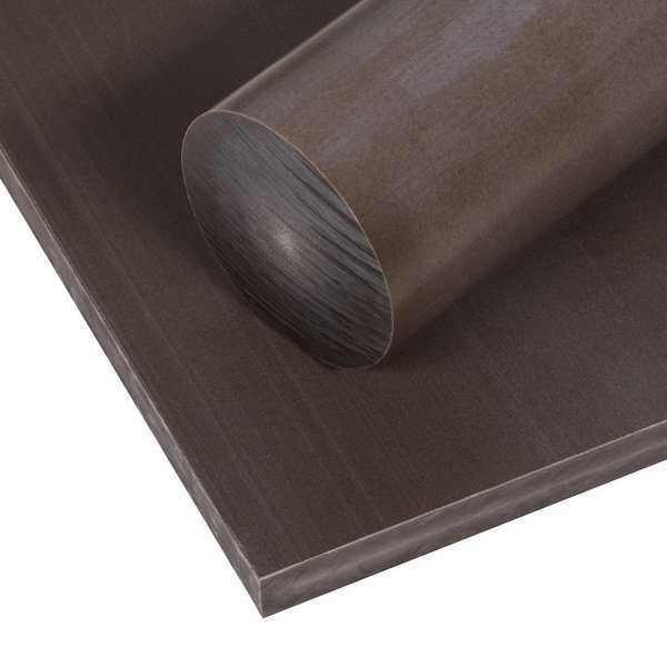 Zoro Select Brown Acetal Homopolymer Plastic Rod RDELAF.500x36.000