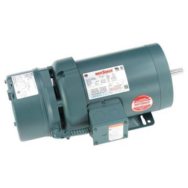 Leeson 3-Phase Brake Motor, 1 HP, 56C Frame, 208-230/460V AC Voltage, 1,760 Nameplate RPM 119563.00