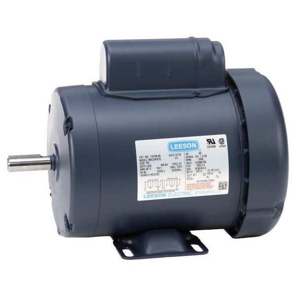 Leeson Single Phase TEFC Motors, 3/4 hp, 3450 RPM 110108.00