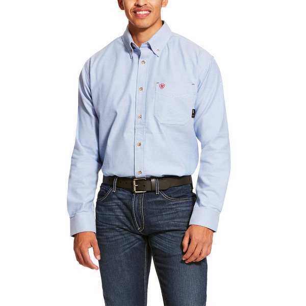 Ariat Flame-Resistant Shirt, Blue, 3XL 10027886