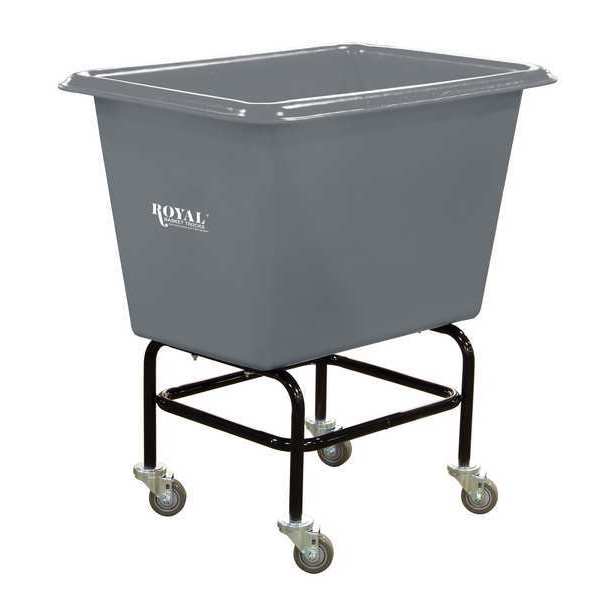 Royal Basket Trucks Elevated Poly Truck, 8 Bushel, 600 lb, Gray G08-GRX-EPA-3UNN