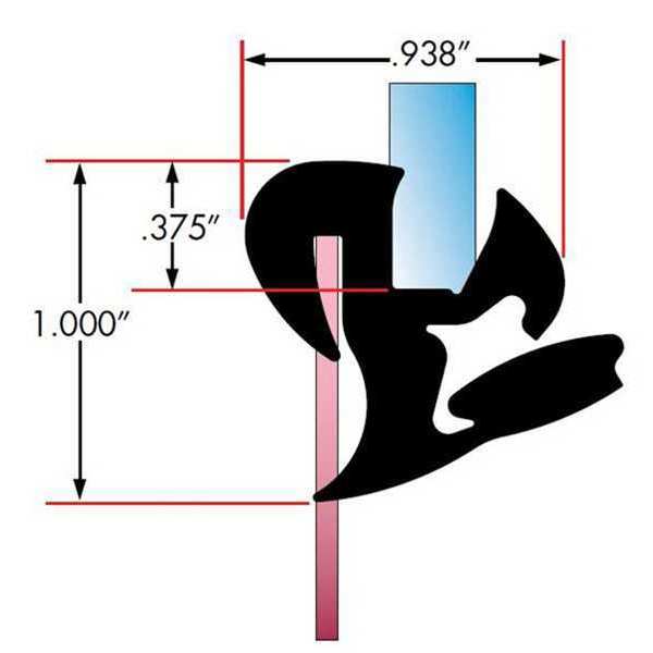 Fairchild Window Lock Gasket, Sngl, 0.046 - 0.075 in 0534-25