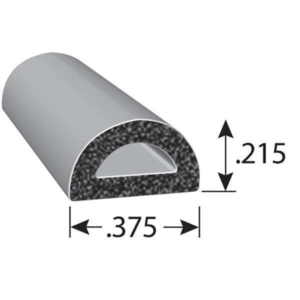 Fairchild Foam Rubber Seal w/Adhesive Back, 0.22 in RS1029-50