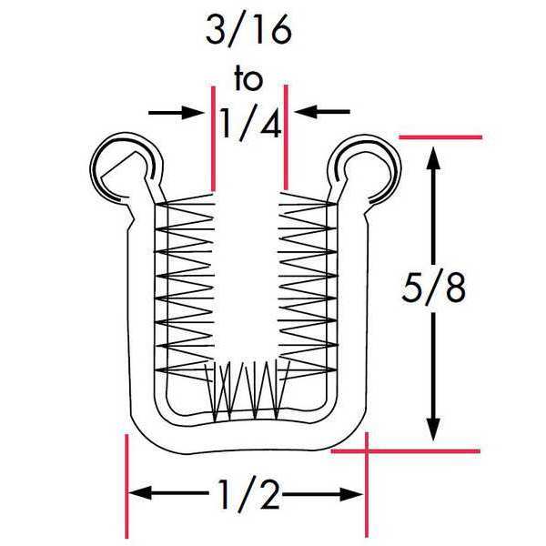 Fairchild Edge Grip Seal, Polypropylene, 6 ft Length, 0.5 in Overall Width, Style: Window Channel 0123-3X2