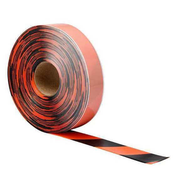Brady Floor Tape, Black/Orange, 2 inx100 ft, Roll 170081