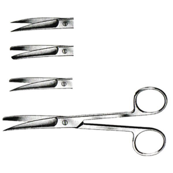 Cynamed Operating Scissors, S/B, Curved, 6.5", PK3 CYZR-0560