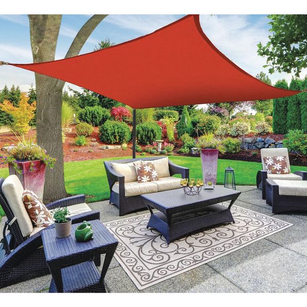 Jaydee Boen Sail Canopy, Square, Red, 18ftX18ft SH-40006