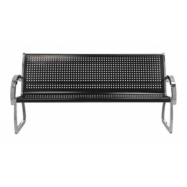 Commercial Zone Products Skyline Blk Bench Stainless Sides, 4 ft. 725001