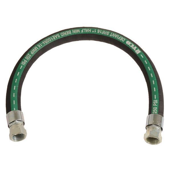 Ryco Hose, 1" x 18", 250 psi, FemalexFemale Jic SRF16-018-40404040-2121