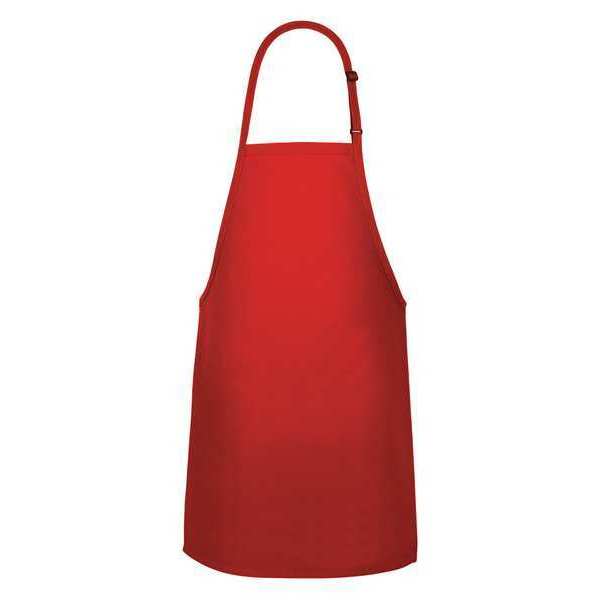 Fame Fabrics Bib Apron, No Pocket, F33L, Red 82622