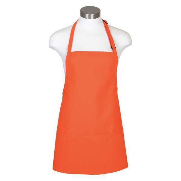 Fame Fabrics Apron, 3-Pocket Bib, F10, Orange 32125