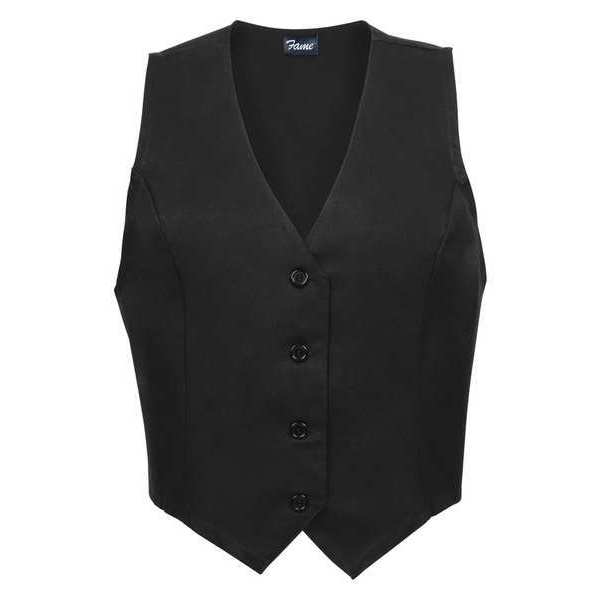 Fame Fabrics Female Fitted Uniform Vest, Black, Options, Black, Case of (1) Pieces
