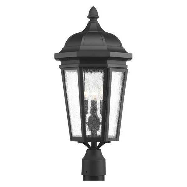 Progress Lighting Verdae Three-Light Post Lantern, Black P540002-031