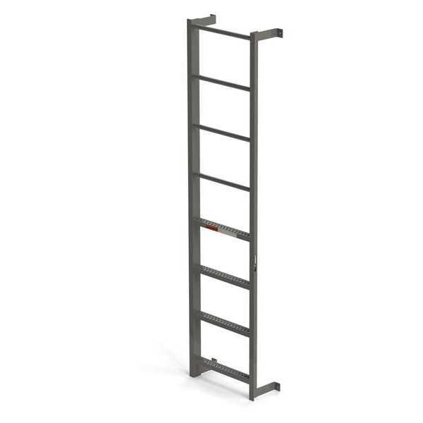 Ega Fixed Dock Ladder, Side Step, 4 Steps, 8 Rungs, Overall Length 7'6" MDS04