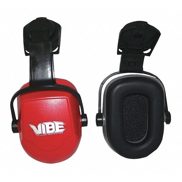 Jackson Safety Hard Hat Mounted Ear Muffs, 25 dB, H70 Vibe, Red 20777