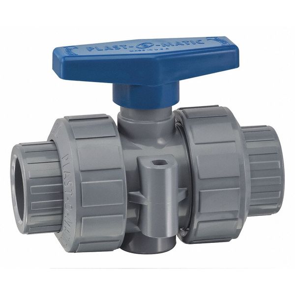 Plast-O-Matic Manual Ball Valve, CPVC, 1/2", Fkm, Threaded MBV050VT-CP