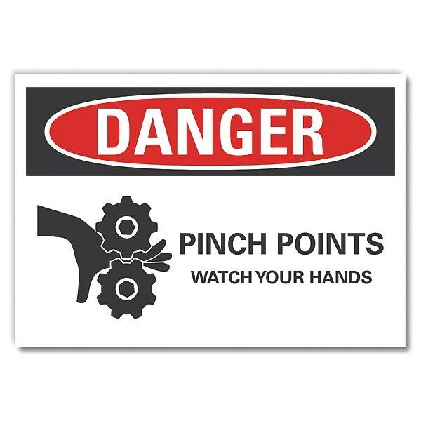 Lyle Danger Sign, 7 in Height, 10 in Width, Reflective Sheeting, Vertical Rectangle, English LCU4-0262-RD_10X7