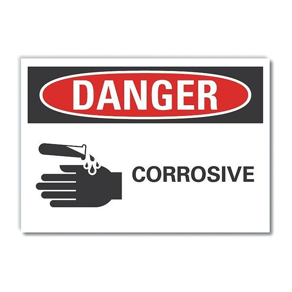 Lyle Danger Sign, 10 in H, 14 in W, Horizontal Rectangle, English, LCU4-0216-RD_14X10 LCU4-0216-RD_14X10