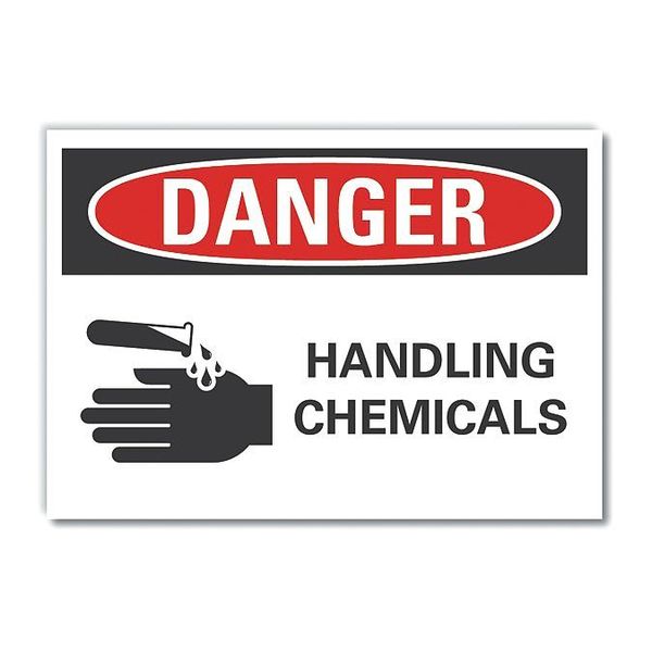 Lyle Danger Sign, 7 in H, 10 in W, Vertical Rectangle, English, LCU4-0214-RD_10X7 LCU4-0214-RD_10X7