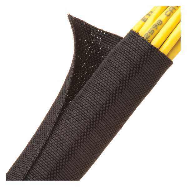 Techflex F6 Woven Wrap, 1", Black, 10 ft. F6W1.00BK10