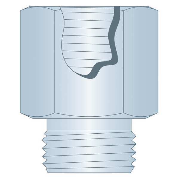 Alemite Adapter, 7/16"-27UNS x 1/8"-27NPTF (F) A305859