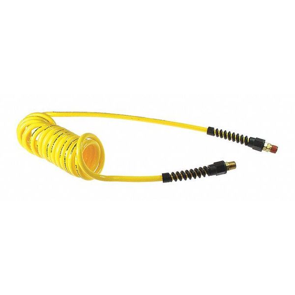 Coilhose Pneumatics Flexcoil 3/8" ID x 50' 3/8" MPT Rdg/Swivel Yellow CO PU38-50A-Y