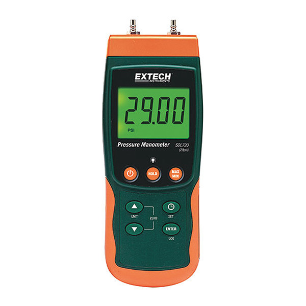 Extech Pressure Manometer/Datalogger, 29psi SDL720