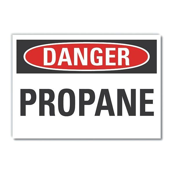 Lyle Propane Danger Label, 5 in H, 7 in W, Polyester, Horizontal Rectangle, English, LCU4-0310-ND_7X5 LCU4-0310-ND_7X5