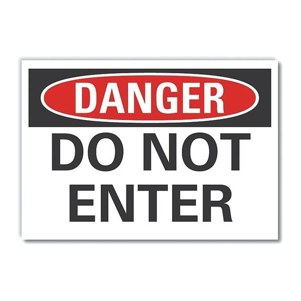Lyle Decal Danger Do Not Enter, 5"x3-1/2", Sign Legend Text Color: Black LCU4-0345-ND_5X3.5